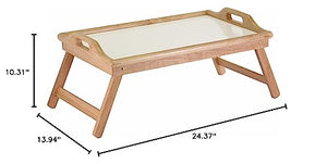 Winsome Wood Sherwood Bed Tray, Natural and white top