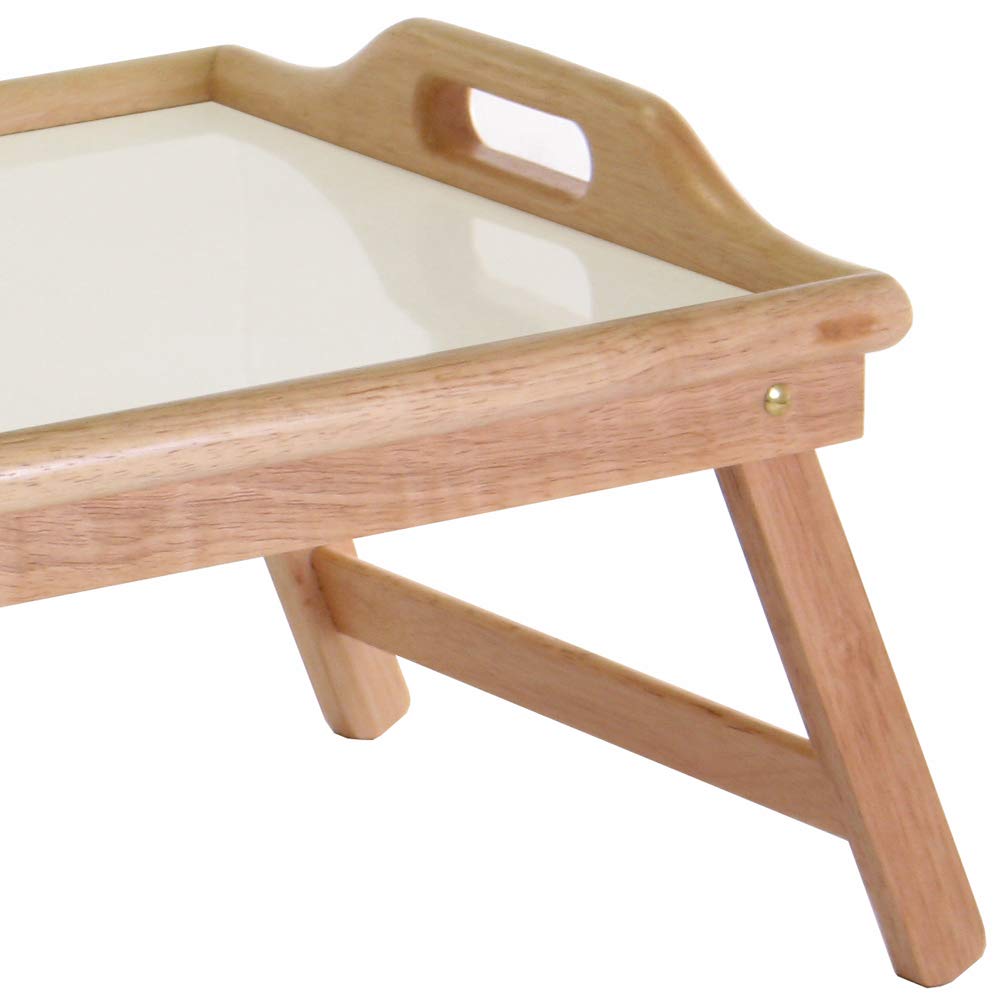 Winsome Wood Sherwood Bed Tray, Natural and white top