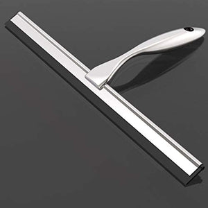 Quntis Stainless Steel Squeegee for Shower Doors, All-Purpose Shower Squeegee for Bathroom, Window and Car Glass, 14 Inches