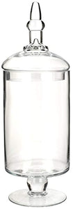 Mantello Decor Glass Apothecary Jars (Clear, Medium, Set of 3)