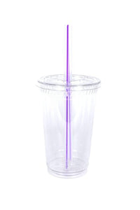 CucinaPrime Premium Plastic Clear PET Cups with Flat Lids, 50 Count, 20 Ounce