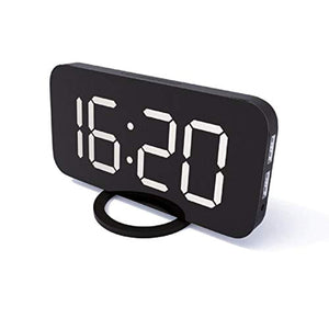 Home LED Clock-No Frills Simple Operation-Large Night Light-Loud Alarm-Snooze-Full Range Brightness Dimmer-Big White Digit Display …
