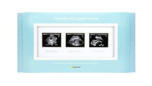 Pearhead Triple Sonogram Pregnancy Keepsake Frame, White