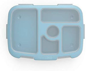 Bentgo Kids Brights Tray (Aqua) with Transparent Cover - Reusable, BPA-Free, 5-Compartment Meal Prep Container with Built-In Portion Control for Healthy At-Home Meals and On-the-Go Lunches