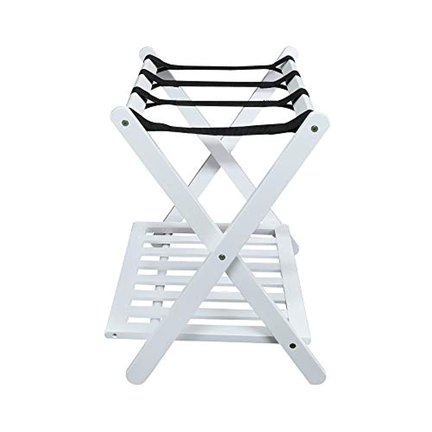 Casual Home 102-21 Shelf- White Luggage Rack