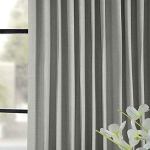 HPD Half Price Drapes BOCH-LN1857-84-DW Faux Linen Extra Wide Blackout Room Darkening Curtain, 100 X 84, Oatmeal