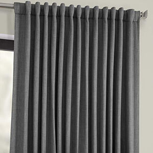 HPD Half Price Drapes BOCH-LN1857-84-DW Faux Linen Extra Wide Blackout Room Darkening Curtain, 100 X 84, Oatmeal
