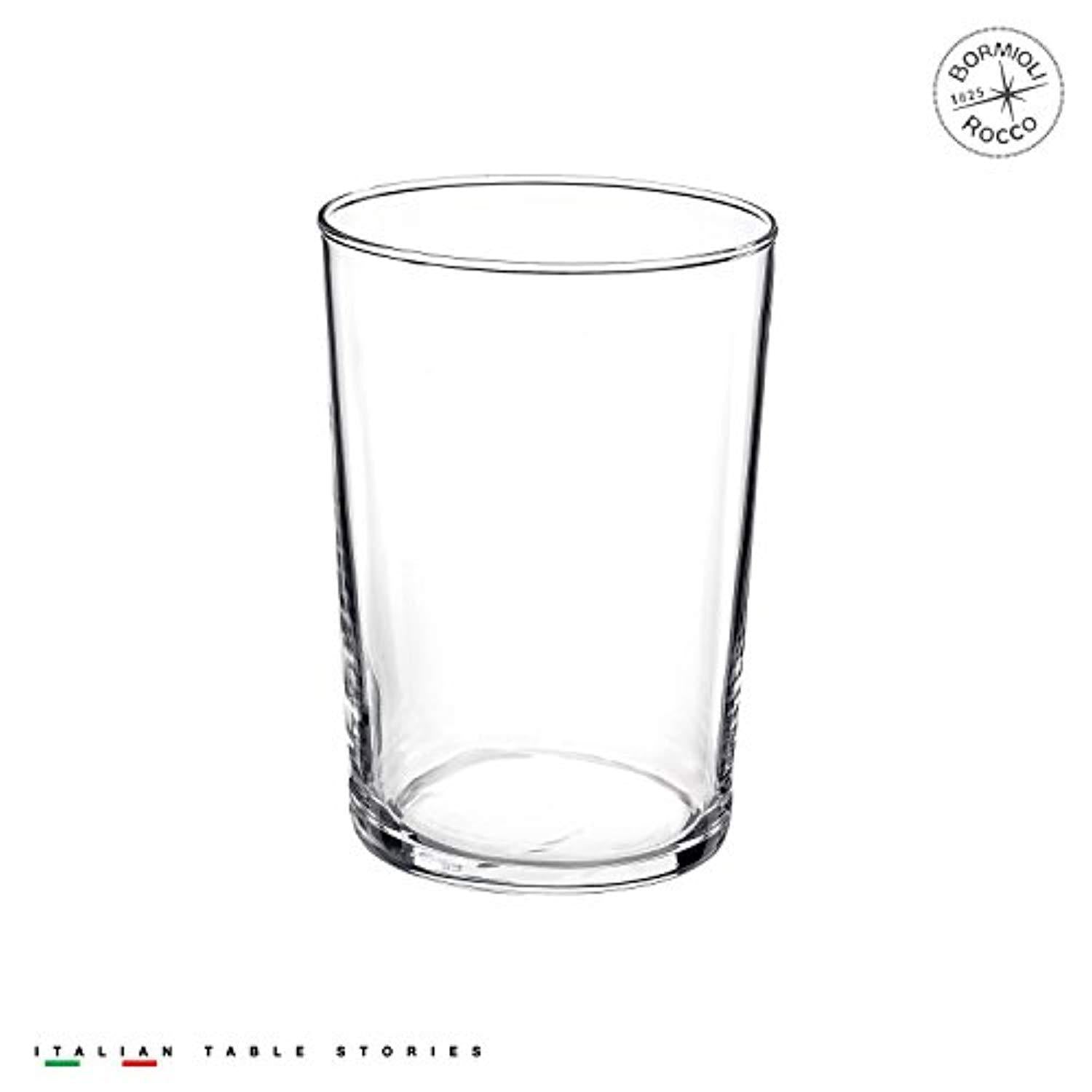 Bormioli Rocco Bodega Collection Glassware – Set Of 12 Maxi 17 Ounce Drinking Glasses For Water, Beverages & Cocktails – 17oz Clear Tempered Glass Tumblers