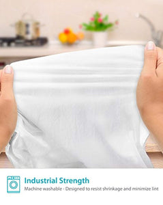 Zeppoli 12-Pack Flour Sack Towels - 31" x 31" Kitchen Towels - Absorbent White Dish Towels - 100% Ring Spun Cotton Bar Towels