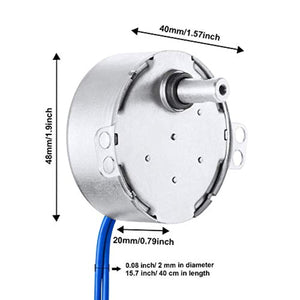 SATINIOR Electric Motor Synchronous Motor Turntable Synchron Motor 100-127Vac 50/60Hz 4W CCW/CW Direction for Hand-Made, School Project, Model or Guide Motor (5-6RPM, 4 Packs)