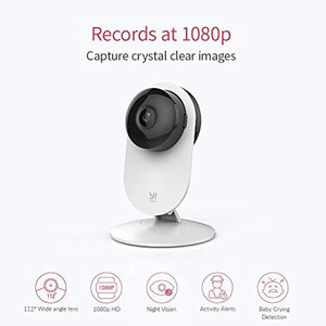 YI 4pc Home Camera, 1080p Wi-Fi IP Security Surveillance System with Night Vision, Baby Monitor on iOS, Android App - Cloud Service Available