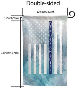 HOME DEPUTY Deputy Sheriff Us Flag Home Decoration Garden Flag 1218 in (Double Side)