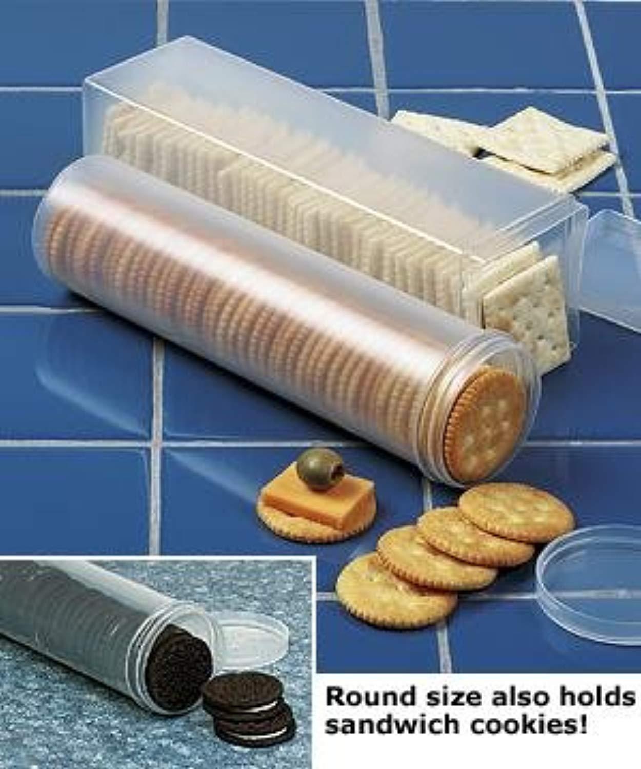 Set of 2 - Saltine Cracker Sleeve Storage Container/Cookie Stay Fresh  Keeper
