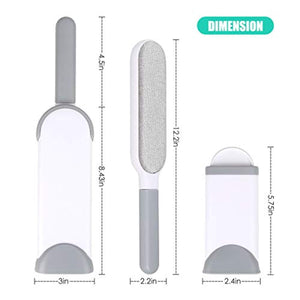 Lint Brush Pet Fur Hair Remover Brush with Self-Cleaning Base - Dog & Cat Hair Remover for Furniture, Couch, Carpet, Bed, Car Seat, Clothing - Animal Fur & Dust Removal Double-Sided Tool