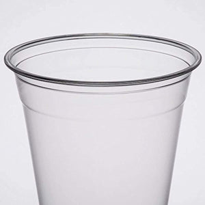 Premium Quality 24 Oz Clear Plastic Cups By Kozypak – Strong, Durable Cups 100-Pcs Set With Lids – Ideal For Coffee, Alcohol, Soda, Water & Other – Suitable For Home & Professional Use