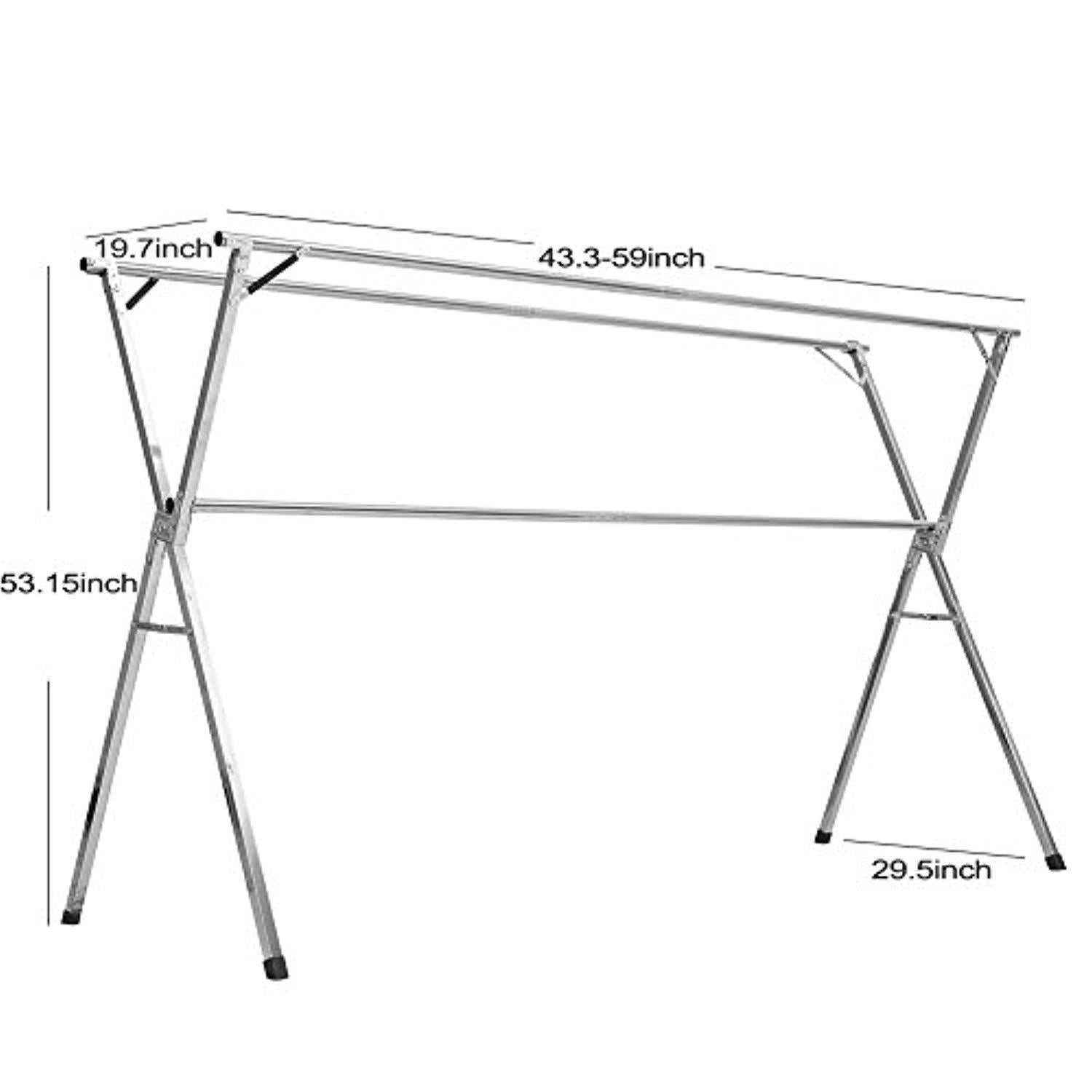 Stainless Steel Laundry Drying Rack Free Installed ,foldable Space Saving,heavy duty