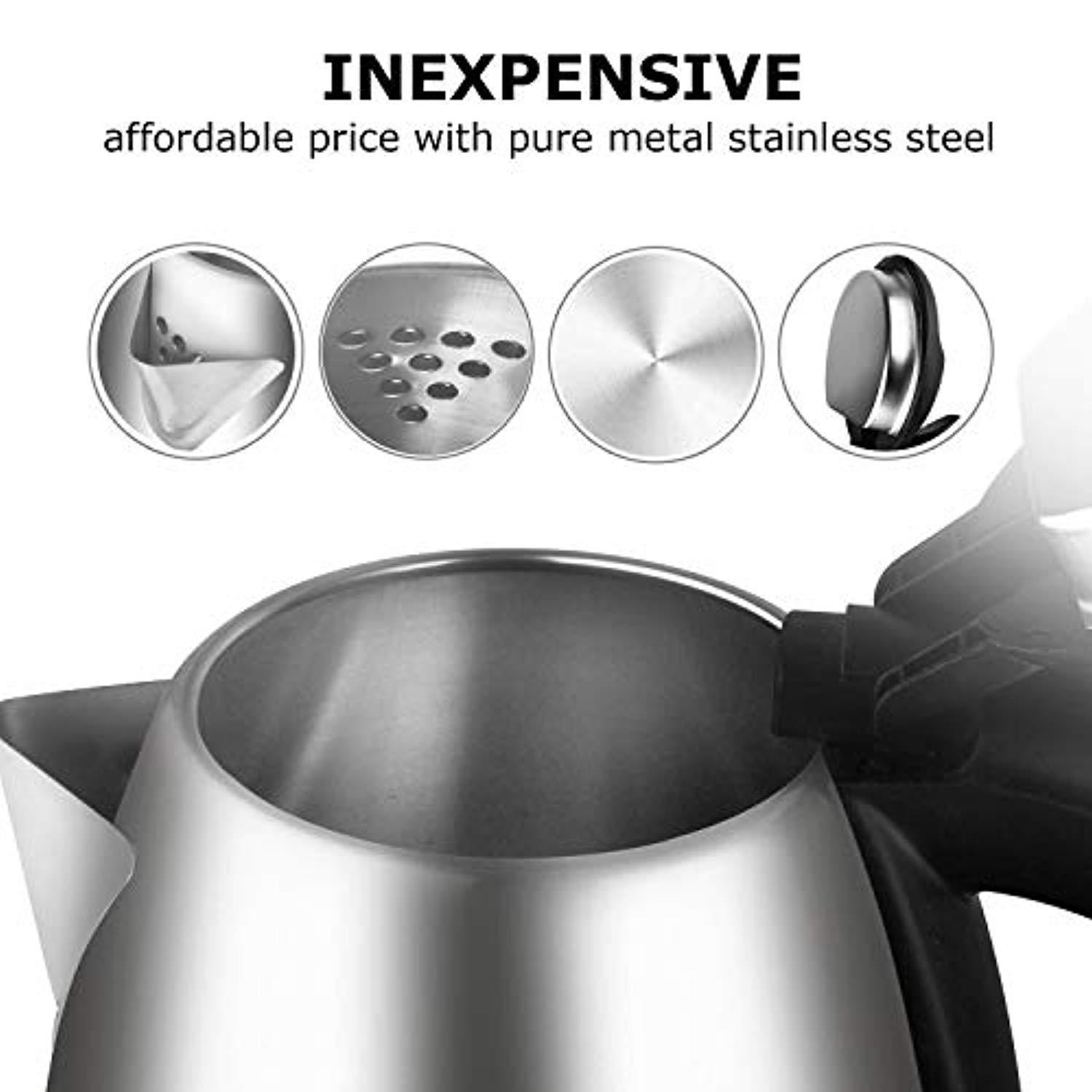 Dezin Electric Kettle Water Heater, 2L Stainless Steel Cordless Tea Kettle, Fast Boil, Auto Shut Off and Boil Dry Protection Tech – Base on SIDE Concept (Simple, Inexpensive, Dependable and Effective)
