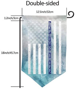 HOME DEPUTY Deputy Sheriff Us Flag Home Decoration Garden Flag 1218 in (Double Side)