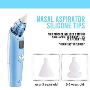 Electric Baby Nasal Aspirator – Battery Operated Nose Cleaner and Snot Sucker – Adjustable Settings and Reusable Tips with LCD Screen by Watolt