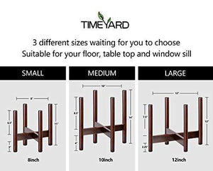 Mid Century Plant Stand - Up to 10'' Flower Pot, Wood Indoor Planter Holder, Modern Home Decor (Planter Not Included)