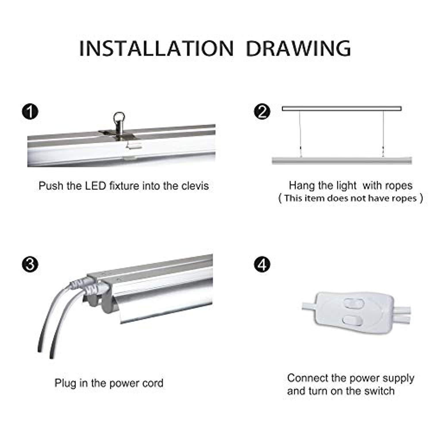 Monios-L 4FT LED Grow Light Full Spectrum 60W T5 High Output Integrated Fixture with Reflector Combo for Indoor Plants