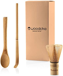 Matcha set included matcha whisk (Chasen) matcha scoop (Chashaku) and matcha spoon Traditional Handmade matcha starter kit easy turns organic matcha green tea powder into ceremonial matcha tea