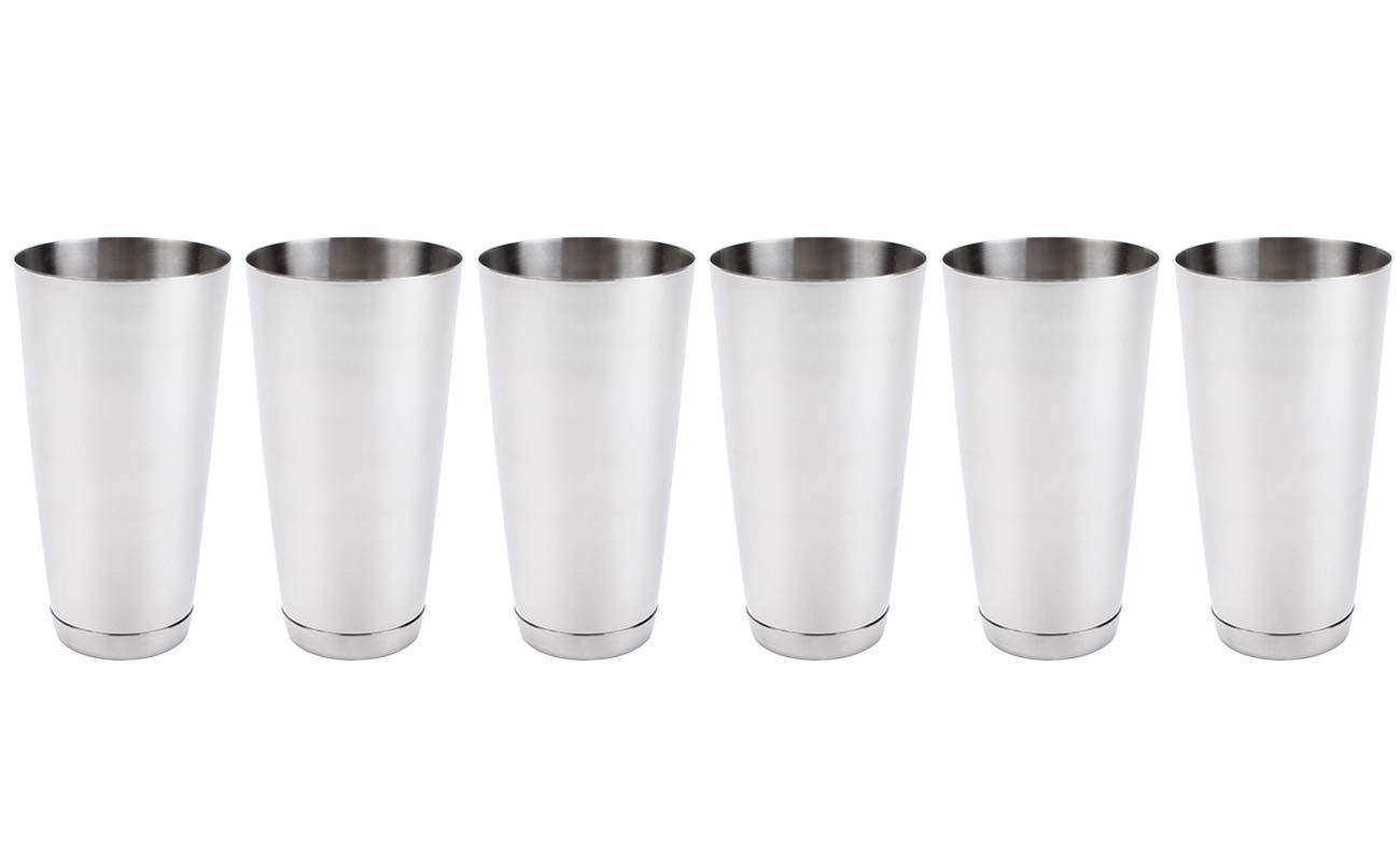 (4 Pack) 30-Ounce Cocktail Mixing Shaker Tin - Silver Glitter, Boston Shaker for Professional Bartenders, Commercial Grade Stainless Steel Bar Cheater Tins