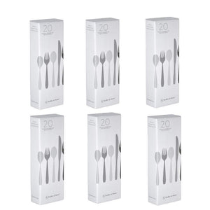 Radley & Stowe 20-Piece Flatware Solid Stainless Steel Silverware Set (Designer Grade with Matte Finish Handle) (8-Set (40-piece))