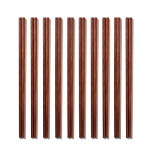 Wooden Chopsticks, Donxote 9.84 Inch Reusable Chinese Chopsticks Set of 10 Pairs