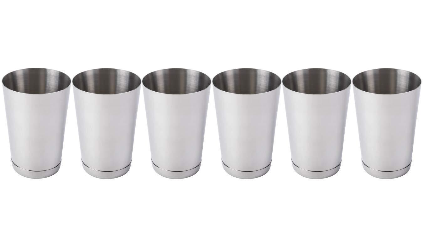 (4 Pack) 30-Ounce Cocktail Mixing Shaker Tin - Silver Glitter, Boston Shaker for Professional Bartenders, Commercial Grade Stainless Steel Bar Cheater Tins