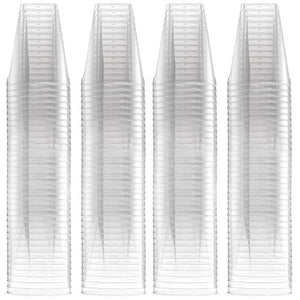 500 Disposable Hard Plastic Shot Glasses, 2oz(60ml) - Crystal Clear, Heavy Duty, Shatterproof & Reusable Shot Cups - for Shots, Vodka Jelly, Weddings, Dinners, Christmas, New Year - 100% Recyclable