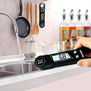 ELYAN Kitchen Thermometer Meat Thermometer Cooking Thermometer BBQ Thermometer Report Thermometer Instant Read Thermometer with Blue Backlit LCD Display Voice for Grilling Food Milk Bath Water