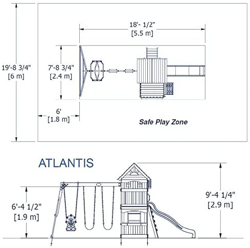 Backyard Discovery Atlantis All Cedar Wood Playset Swing Set