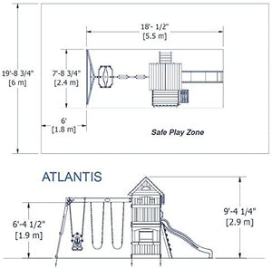 Backyard Discovery Atlantis All Cedar Wood Playset Swing Set