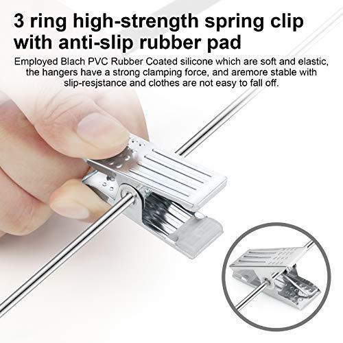 TIMMY Clothes Hangers with Clips 20 Pack Nonslip Velvet Hangers for Pants Hangers,Skirt Hangers with Heavy Duty 360 Swivel Hook