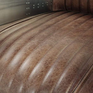 ACME Furniture 53548 AC-53548 Sofa Retro Brown TG Leather & Aluminum