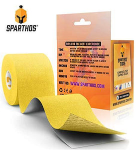 Sparthos Kinesiology Tape - Incredible Support for Athletic Sports and Recovery - Free Kinesiology Taping Guide! - Uncut 2 inch x 16.4 feet Roll