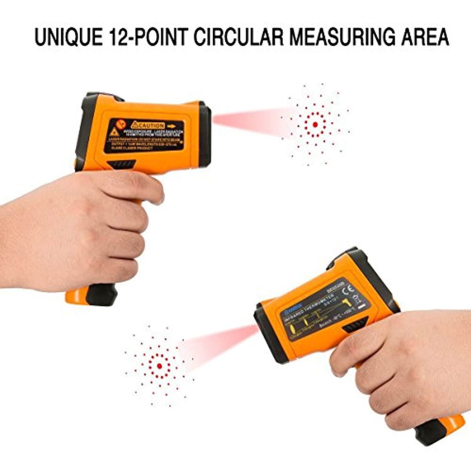 Exeblue Infrared IR thermometer, Digital Laser Thermometer LCD Display -58°F~1022°F