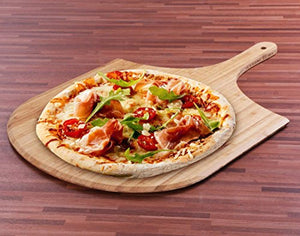 Utopia Kitchen Bamboo Wood Pizza Peel - Paddle for Homemade Pizza and Bread Baking - Great for Cheese Board, Platter, Pizza Swooping, Wide Handle