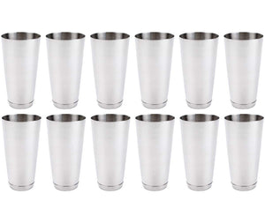 (4 Pack) 30-Ounce Cocktail Mixing Shaker Tin - Silver Glitter, Boston Shaker for Professional Bartenders, Commercial Grade Stainless Steel Bar Cheater Tins