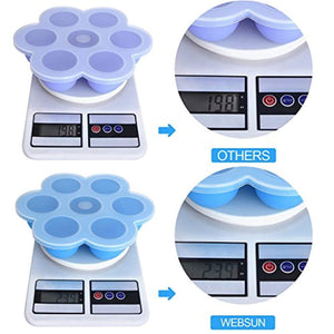 WEBSUN Silicone Egg Bites Molds for Instant Pot Accessories for 5,6,8 qt Pressure Cooker, FDA Approved Reusable Storage Container, Freezer Trays with Lid - with E-Recipe User Guide