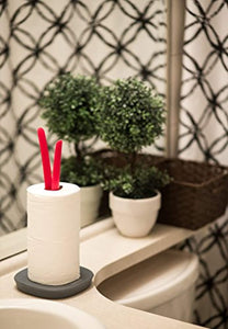 “Sprout” Decorative Paper Towel Holder or Toilet Paper Holder by Comfify - Vertical Countertop Paper Towel Stand or Toilet Roll Stand - Sturdy No-Slip Base - 11.75” x 6”