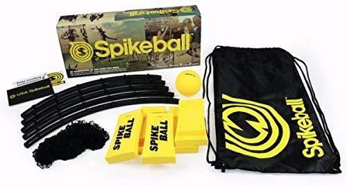 Spikeball Game Set - Played Outdoors, Indoors, Lawn, Yard, Beach, Tailgate, Park - Includes 1 Ball, Drawstring Bag, and Rule Book - Game for Boys, Girls, Teens, Adults, Family