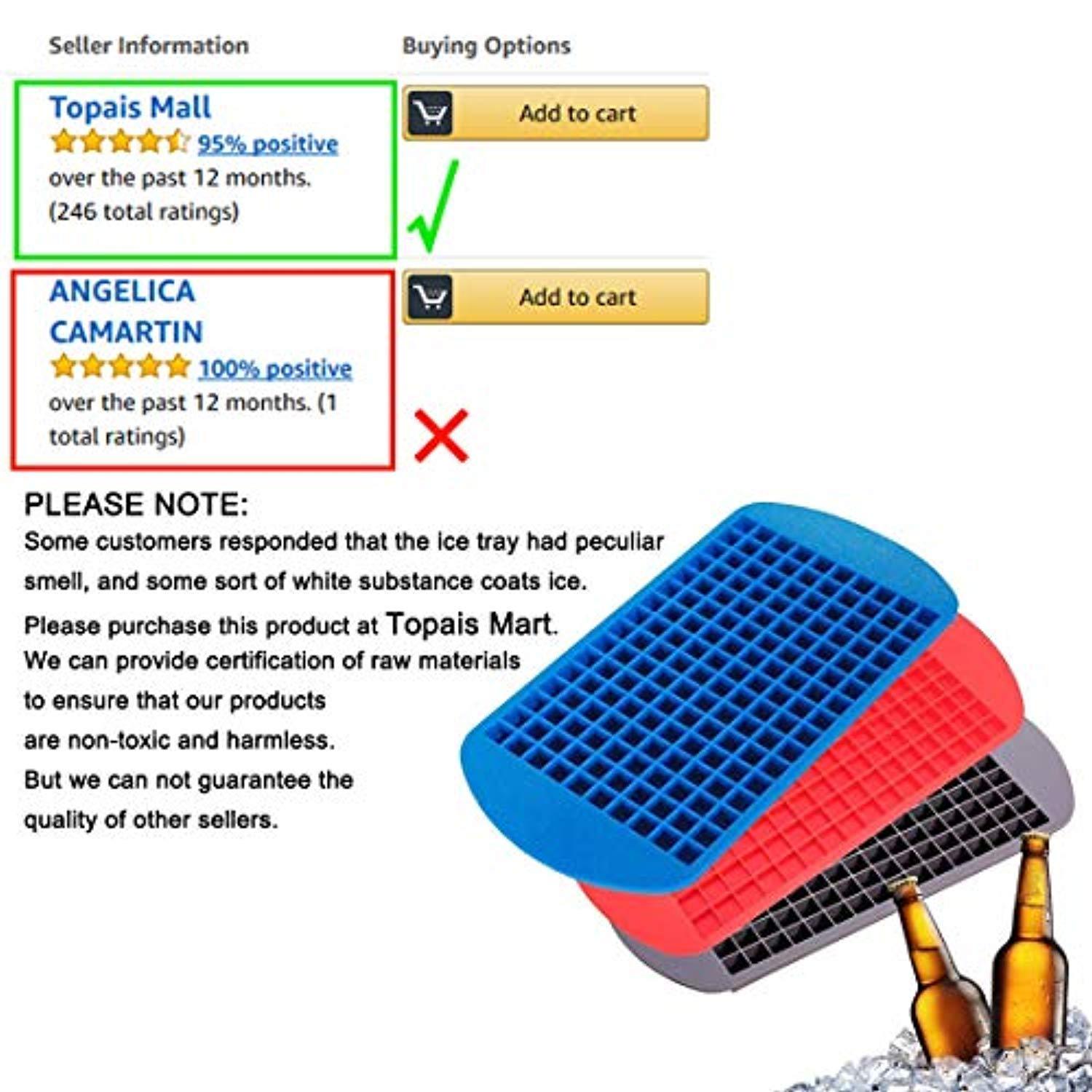 Heofean 3 Pcs Approved Food Grade Silicone 160 Grids Small Ice Maker Tiny Ice Cube Trays Chocolate Mold Mould Maker for Kitchen Bar Party Drinks Set of 3