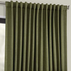 HPD Half Price Drapes BOCH-LN1857-84-DW Faux Linen Extra Wide Blackout Room Darkening Curtain, 100 X 84, Oatmeal