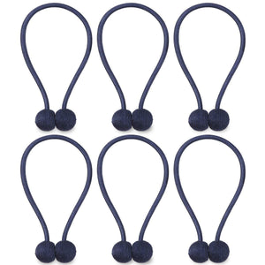 HUYIJJH Curtain Tiebacks Magnetic, Drape Holders Holdbacks Decorative Weave Rope Clips Window Sheer Blackout Panels Home Office, Beige (Pack of 6) by NZQXJXZ