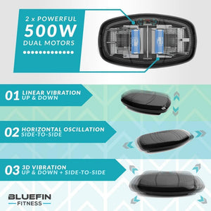 Bluefin Fitness Dual Motor 3D Vibration Platform | Oscillation, Vibration + 3D Motion | Huge Anti-Slip Surface | Bluetooth Speakers | Ultimate Fat Loss | Unique Design | Get Fit at Home