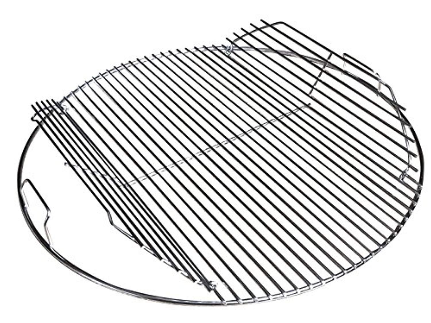 Kettle Kommander 22.5 Inch 304 Stainless Steel 4.5 mm Hinged Grilling/Cooking Replacement Grate - for use in 22" Weber Charcoal Grills - Stronger Design