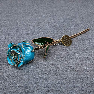 Icreer 24k Gold Dipped Real Rose with Crystal Stand,Present for Mother's Day/Anniversary/Birthday/Wedding and Proposal | Gifts for Her/Mom/Wife/Girlfriend