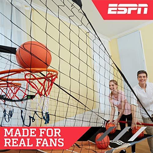 ESPN EZ Fold Indoor Basketball Game for 2 Players with LED Scoring and Arcade Sounds (6-Piece Set)